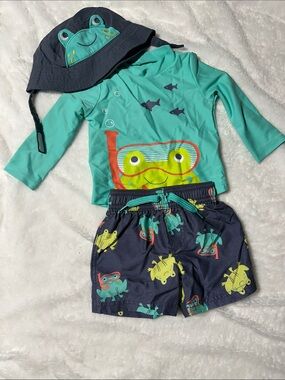Carters Baby Boys Swimsuit & Hat